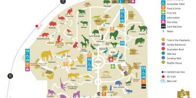 Kaart Melbourne loomaaed