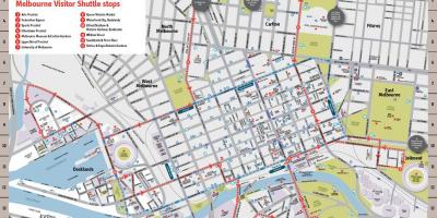 Melbourne city vaatamisväärsused kaart