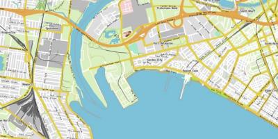 Kaart port Melbourne