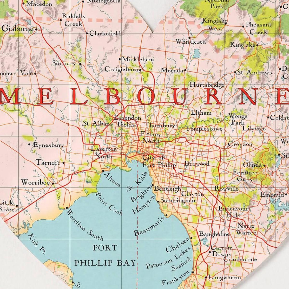 Melbourne ' is maailma kaardil