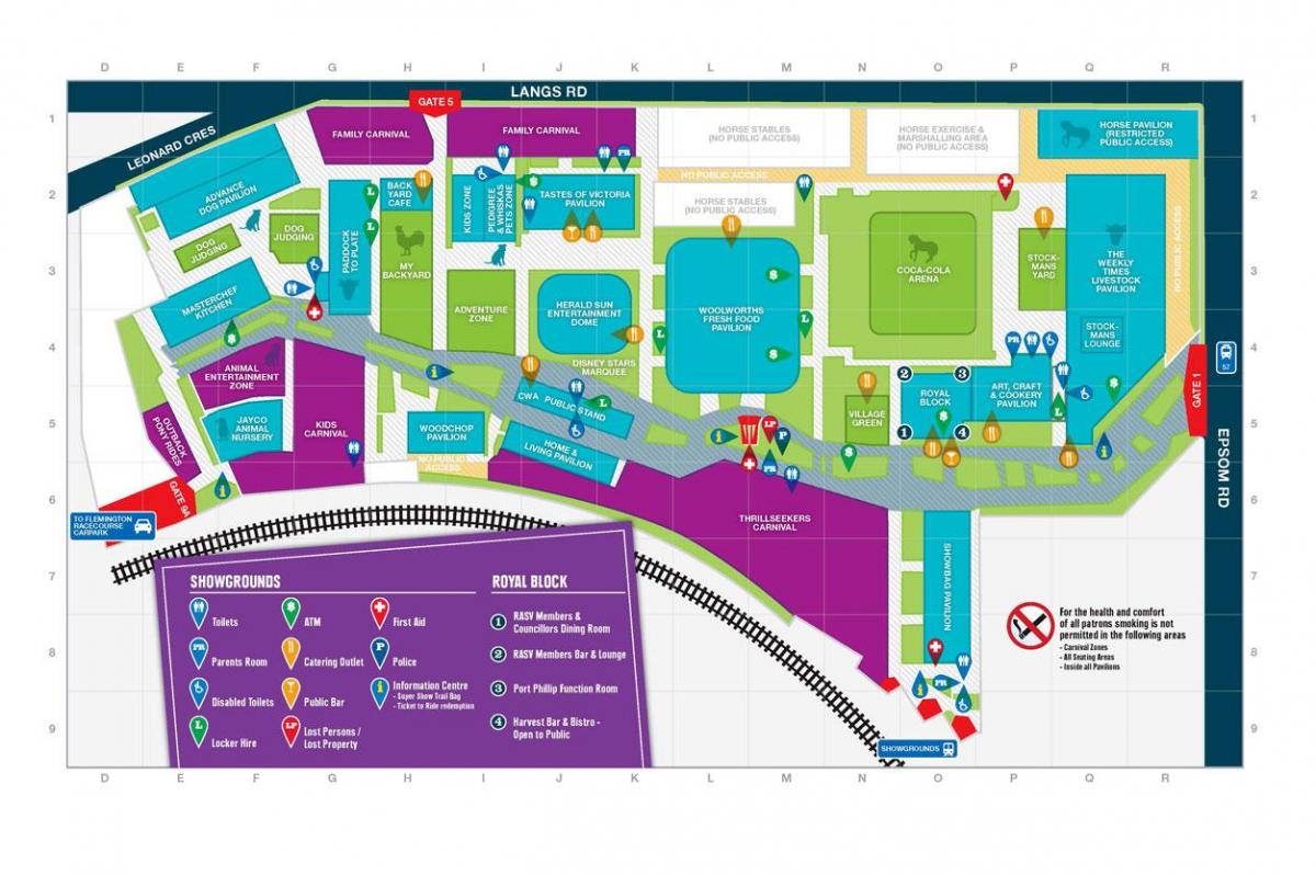 kaart Melbourne Showgrounds