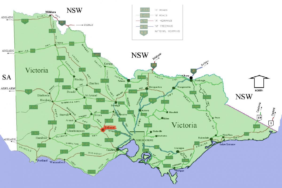 postcodes Victoria kaart