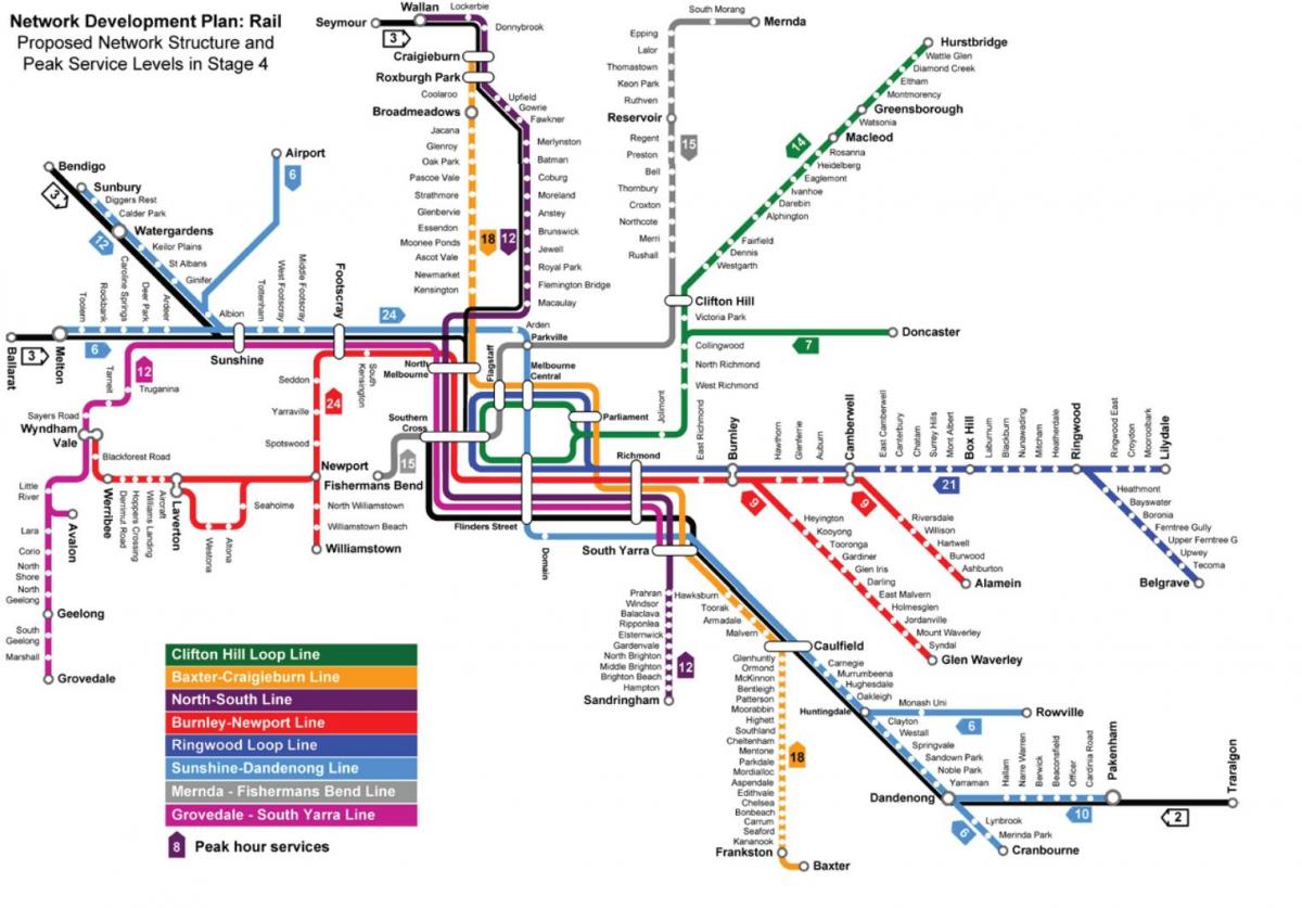 rongi jaama kaart Melbourne