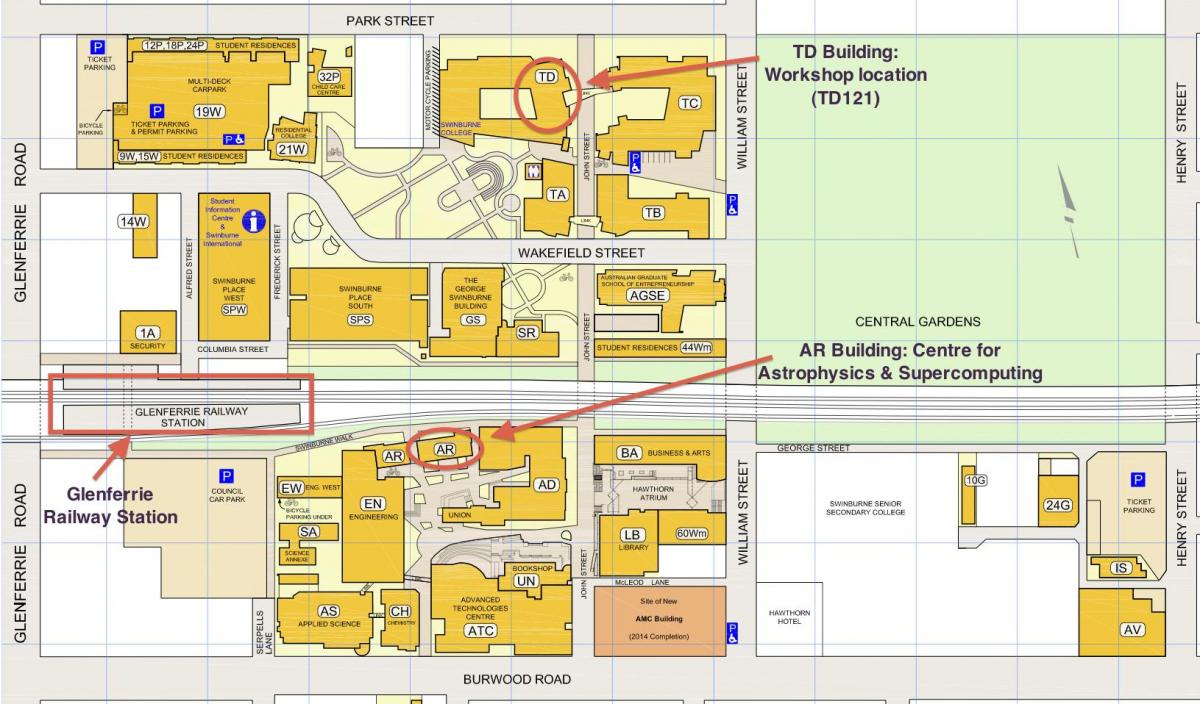 kaart Swinburne ülikooli