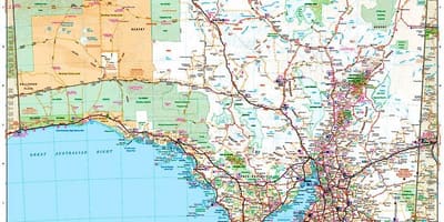 Kaart lõuna-Austraalia