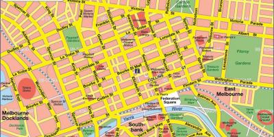 Melbourne city kaart