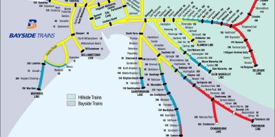 Kaart Melbourne rongi