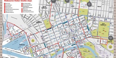 Melbourne city vaatamisväärsused kaart