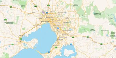 Kaart Melbourne ja äärelinnade