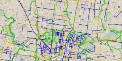 Jalgratta teed Melbourne kaart