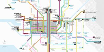 Melbourne trammi-võrgu kaart