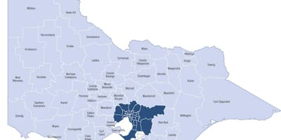 Kaart Victorian nõukogud
