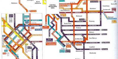 Melbourne ühistranspordi kaart
